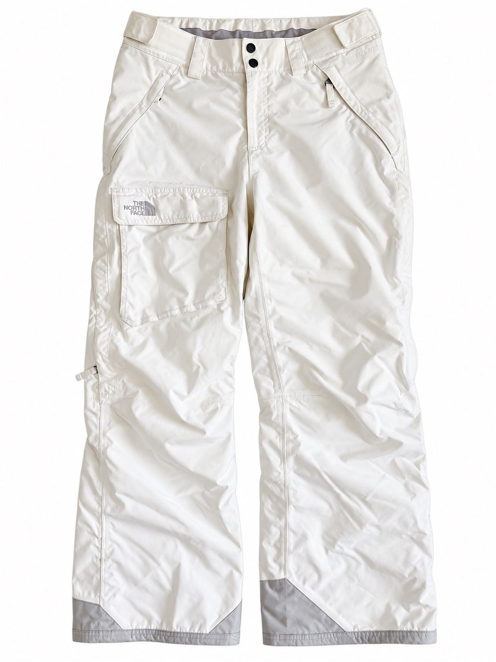 The North Face HyVent Cargo Snow Ski Pants White Size Small